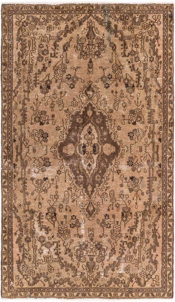 4' 8 x 8' 6 Hand Knotted Ultra Vintage Persian Wool Rug