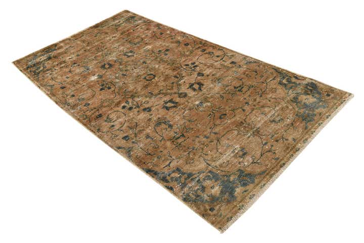 3' 9 x 7' Hand Knotted Ultra Vintage Persian Wool Rug