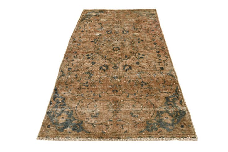 Detail image of 3' 9 x 7' Hand Knotted Ultra Vintage Persian Wool Rug