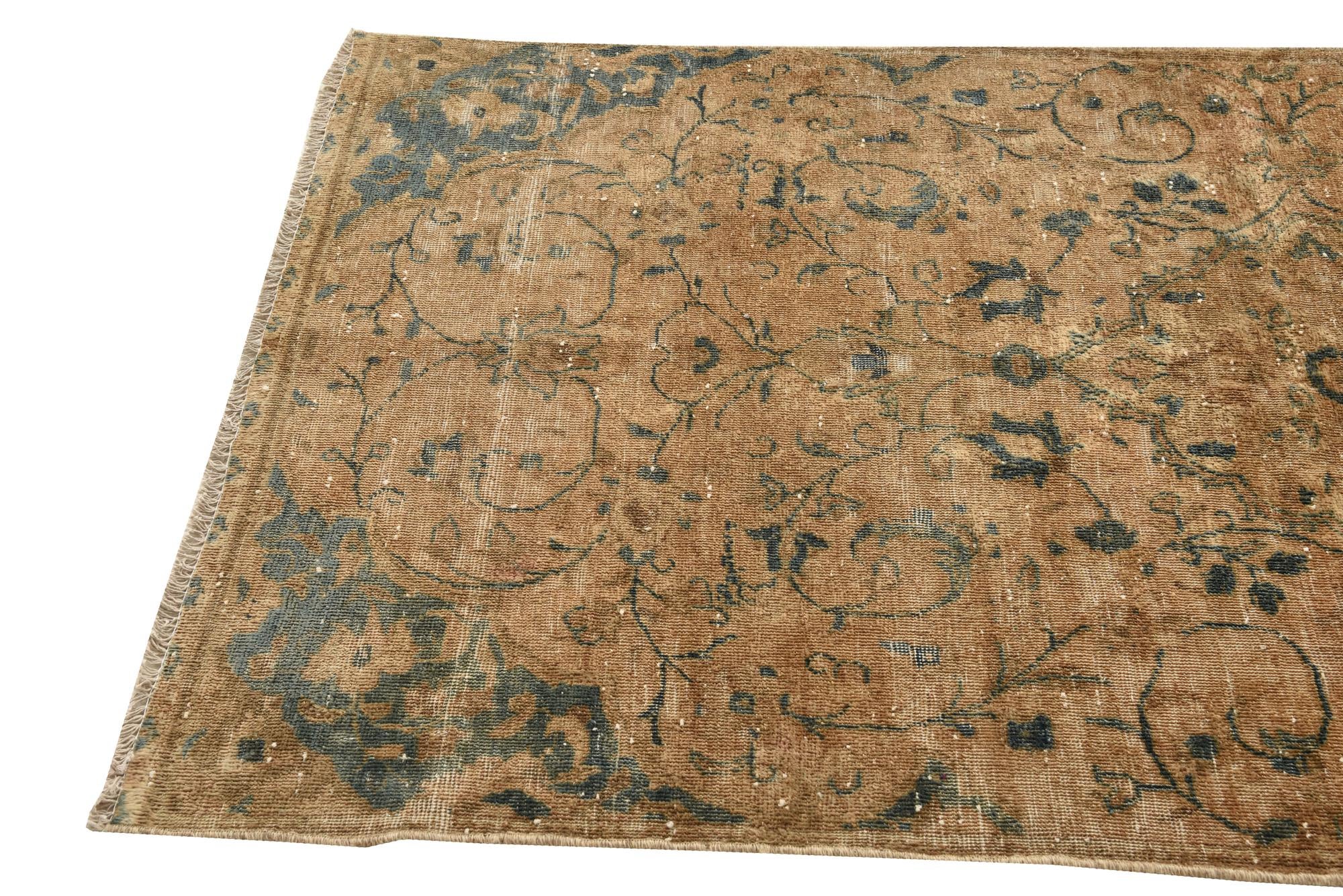 3' 9 x 7' Hand Knotted Ultra Vintage Persian Wool Rug