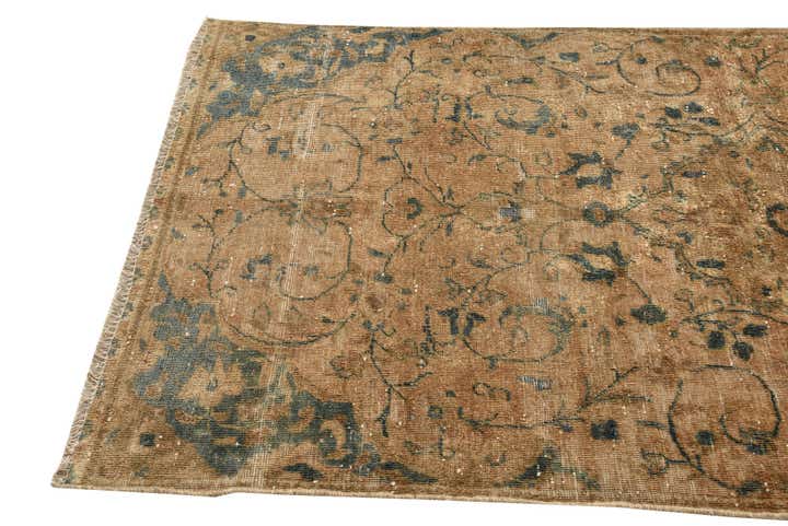 3' 9 x 7' Hand Knotted Ultra Vintage Persian Wool Rug