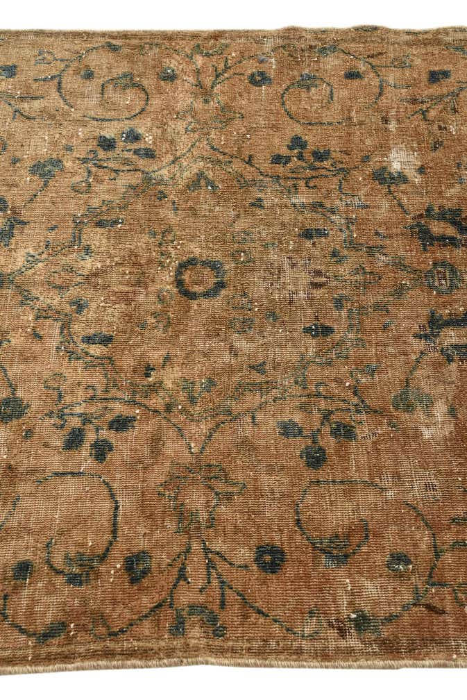 3' 9 x 7' Hand Knotted Ultra Vintage Persian Wool Rug