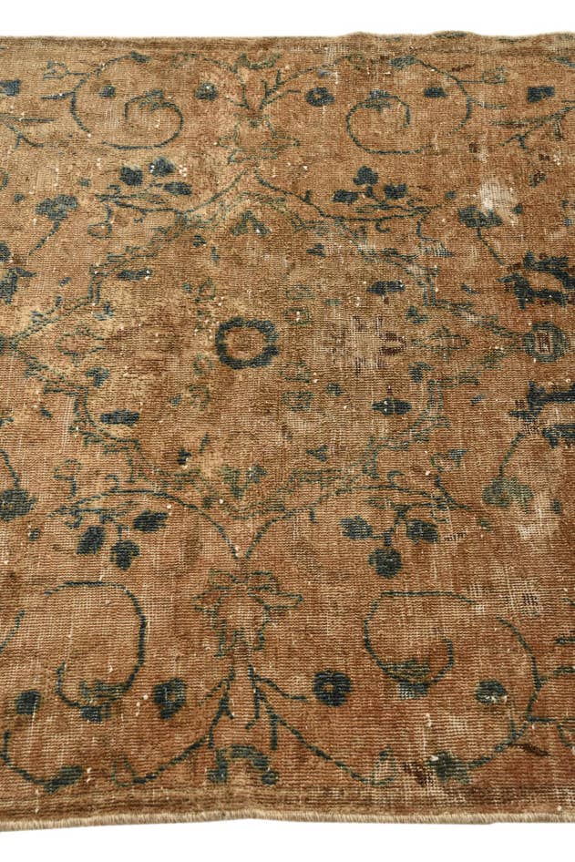 Detail image of 3' 9 x 7' Hand Knotted Ultra Vintage Persian Wool Rug