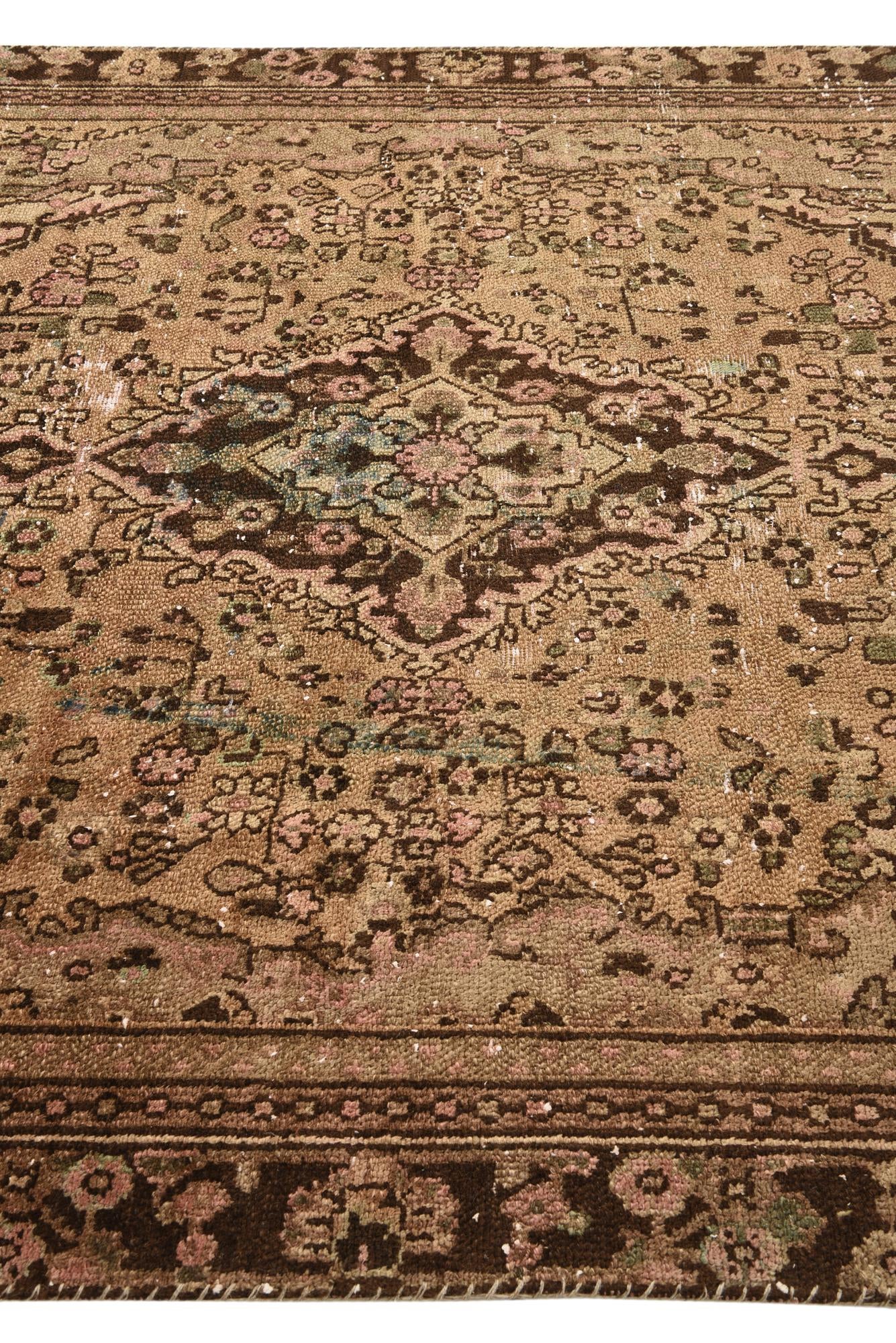 6' 5 x 9' 8 Hand Knotted Ultra Vintage Persian Wool Rug