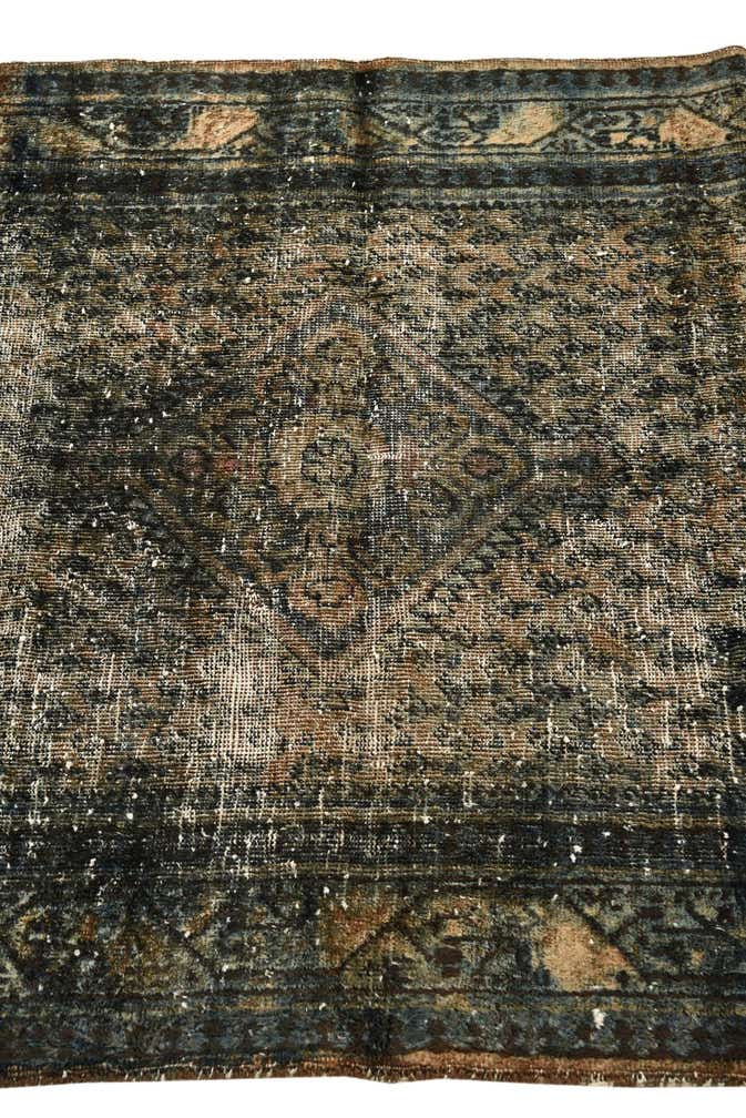 3' 4 x 5' Hand Knotted Ultra Vintage Persian Wool Rug