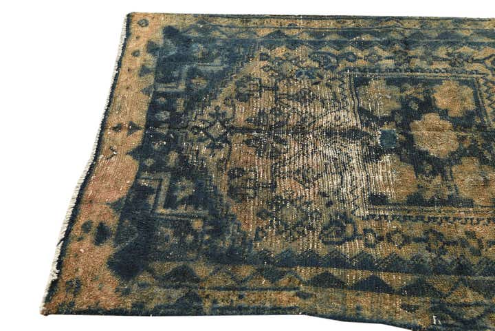 4' x 5' 10 Hand Knotted Ultra Vintage Persian Wool Rug