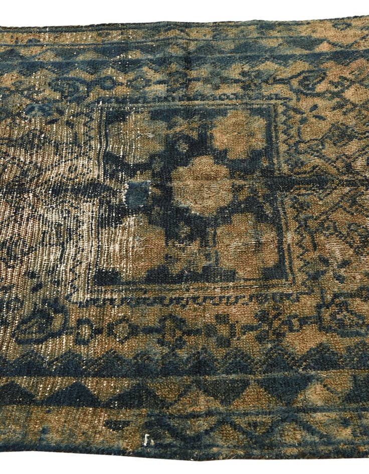 Detail image of 4' x 5' 10  Hand Knotted Ultra Vintage Persian Wool Rug