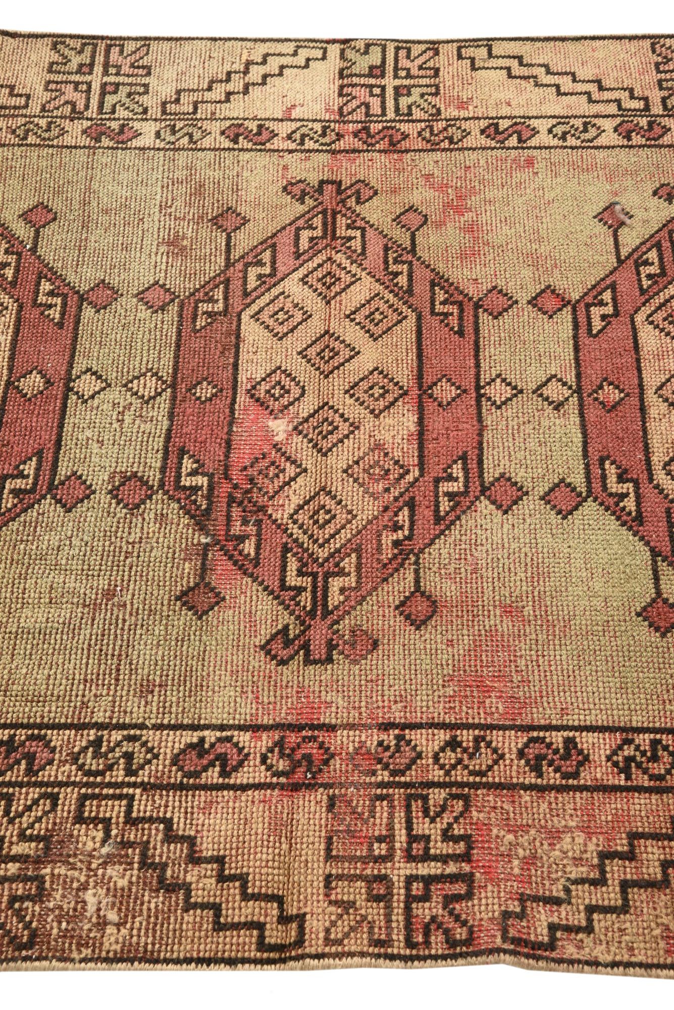 3' 9 x 5' 7 Hand Knotted Ultra Vintage Persian Wool Rug