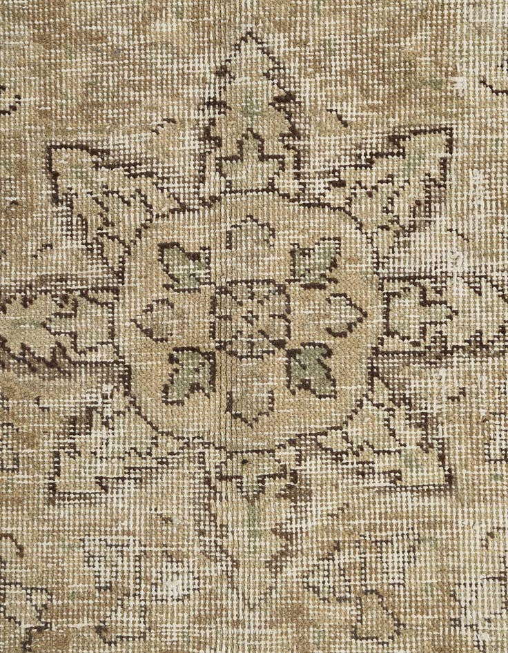 Detail image of 6' 4 x 9'  Hand Knotted Ultra Vintage Persian Wool Rug