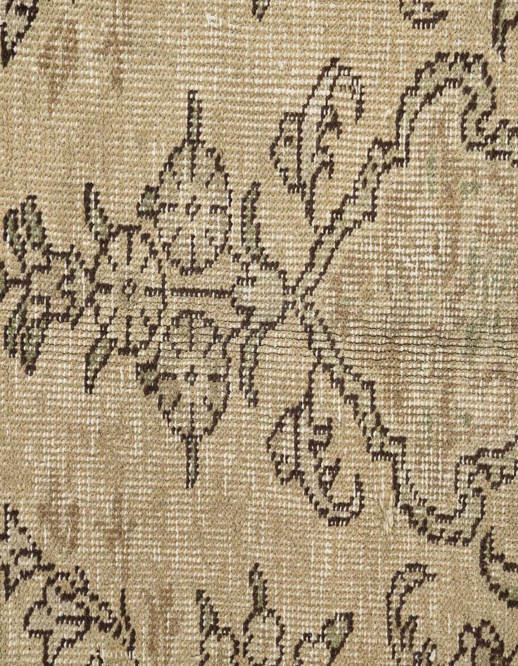 Detail image of 6' 4 x 9'  Hand Knotted Ultra Vintage Persian Wool Rug