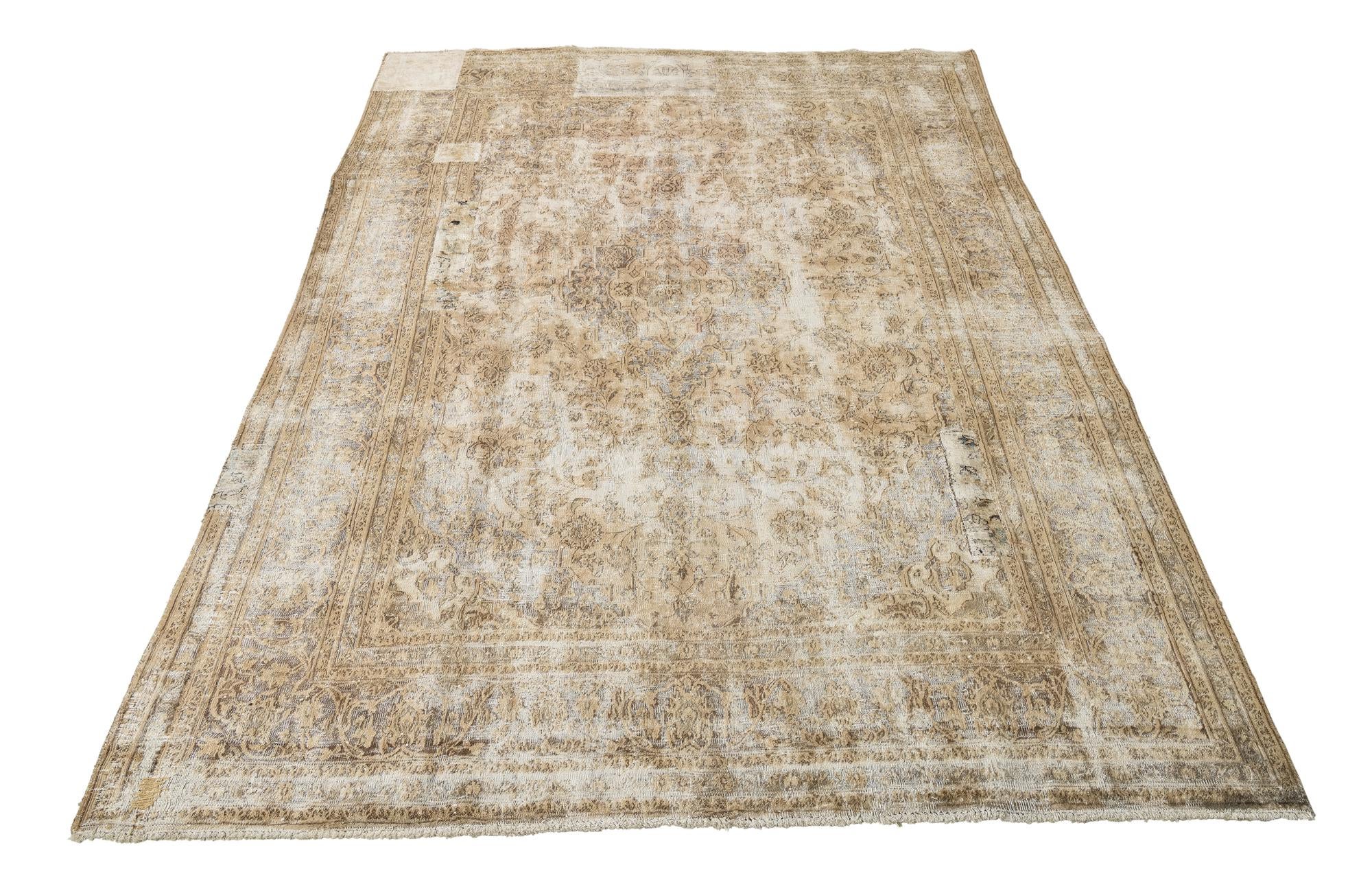 7' 10 x 11' 7 Hand Knotted Ultra Vintage Persian Wool Rug