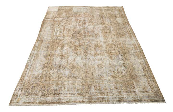7' 10 x 11' 7 Hand Knotted Ultra Vintage Persian Wool Rug