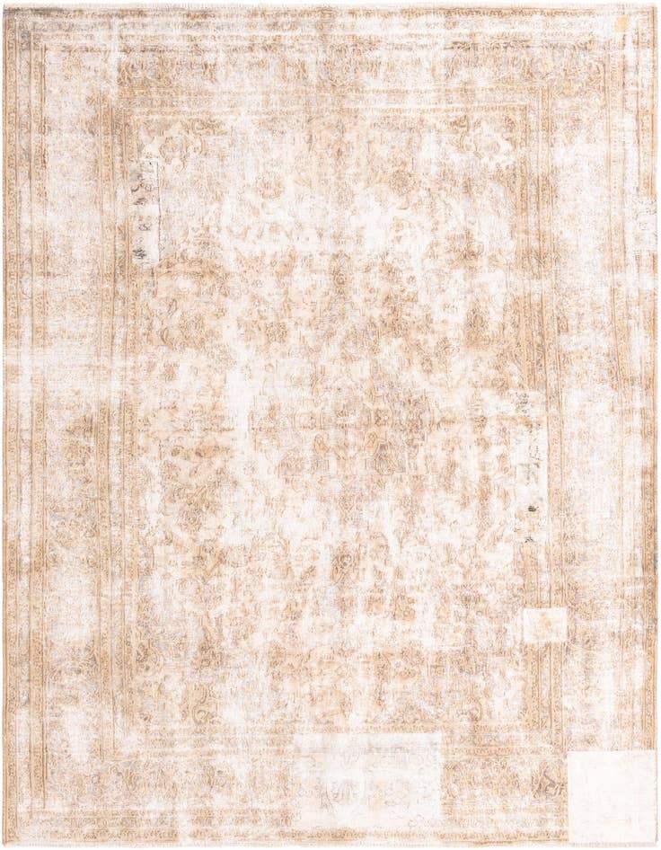 Detail image of 7' 10 x 11' 7 Hand Knotted Ultra Vintage Persian Wool Rug