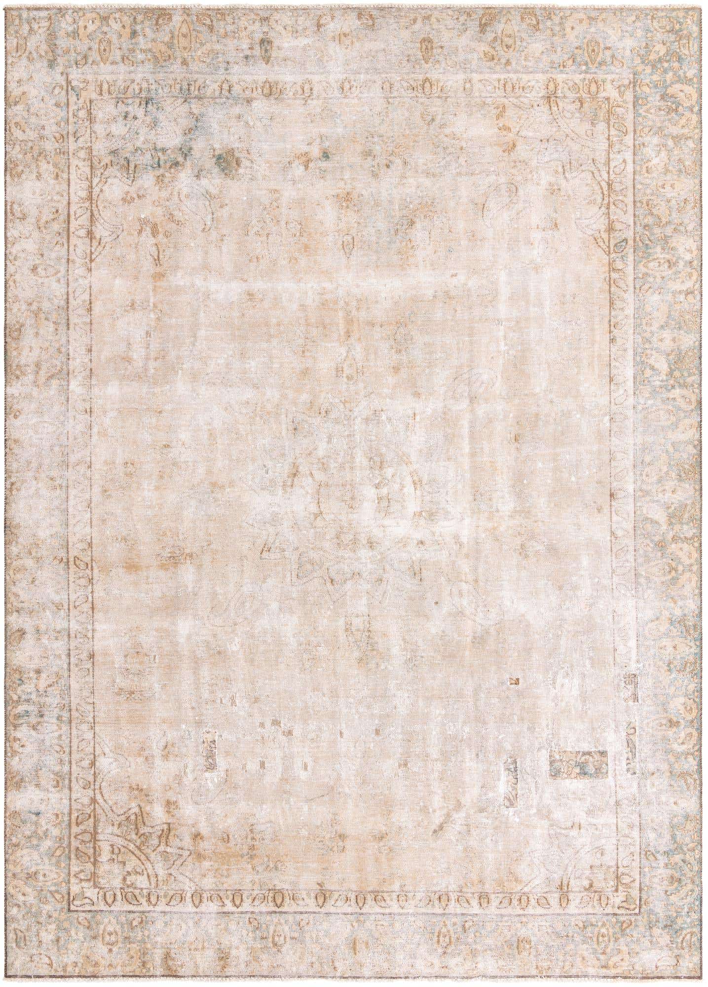 9' x 12' 9 Hand Knotted Ultra Vintage Persian Wool Rug