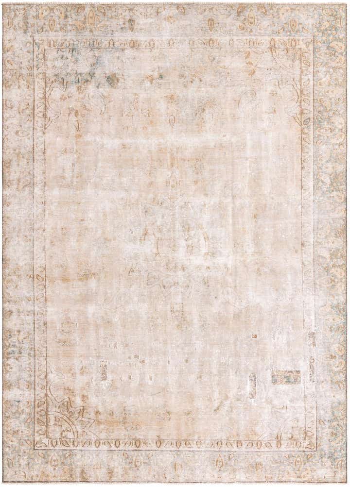 9' x 12' 9 Hand Knotted Ultra Vintage Persian Wool Rug