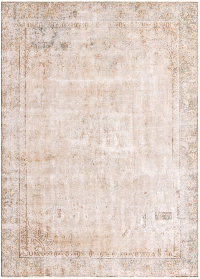 Detail image of 9' x 12' 9 Hand Knotted Ultra Vintage Persian Wool Rug