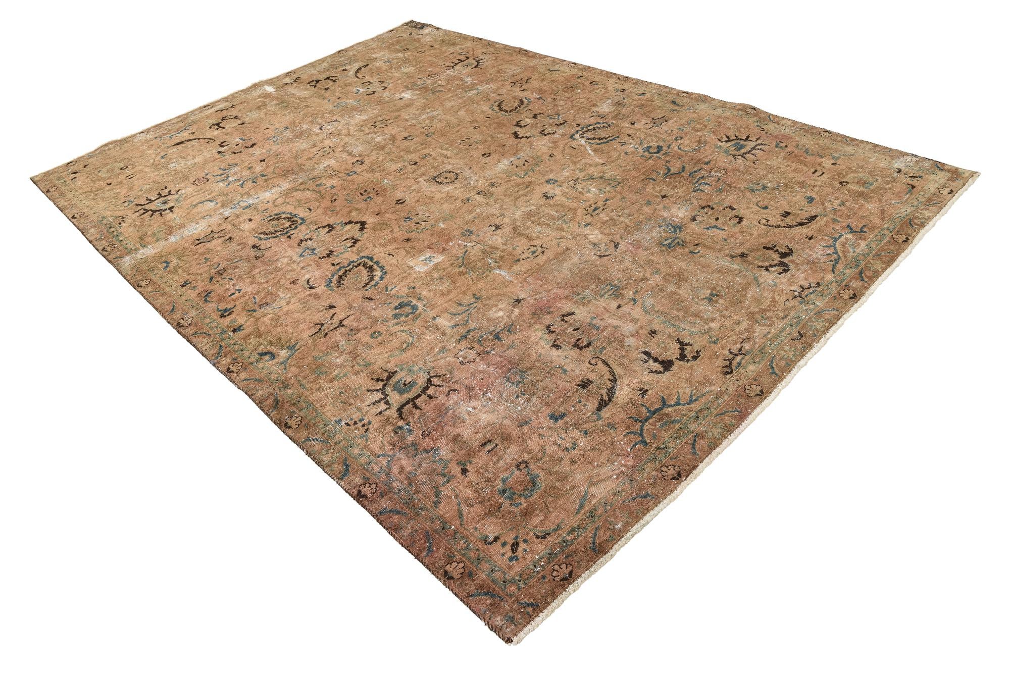 7' 5 x 10' 4 Hand Knotted Ultra Vintage Persian Wool Rug