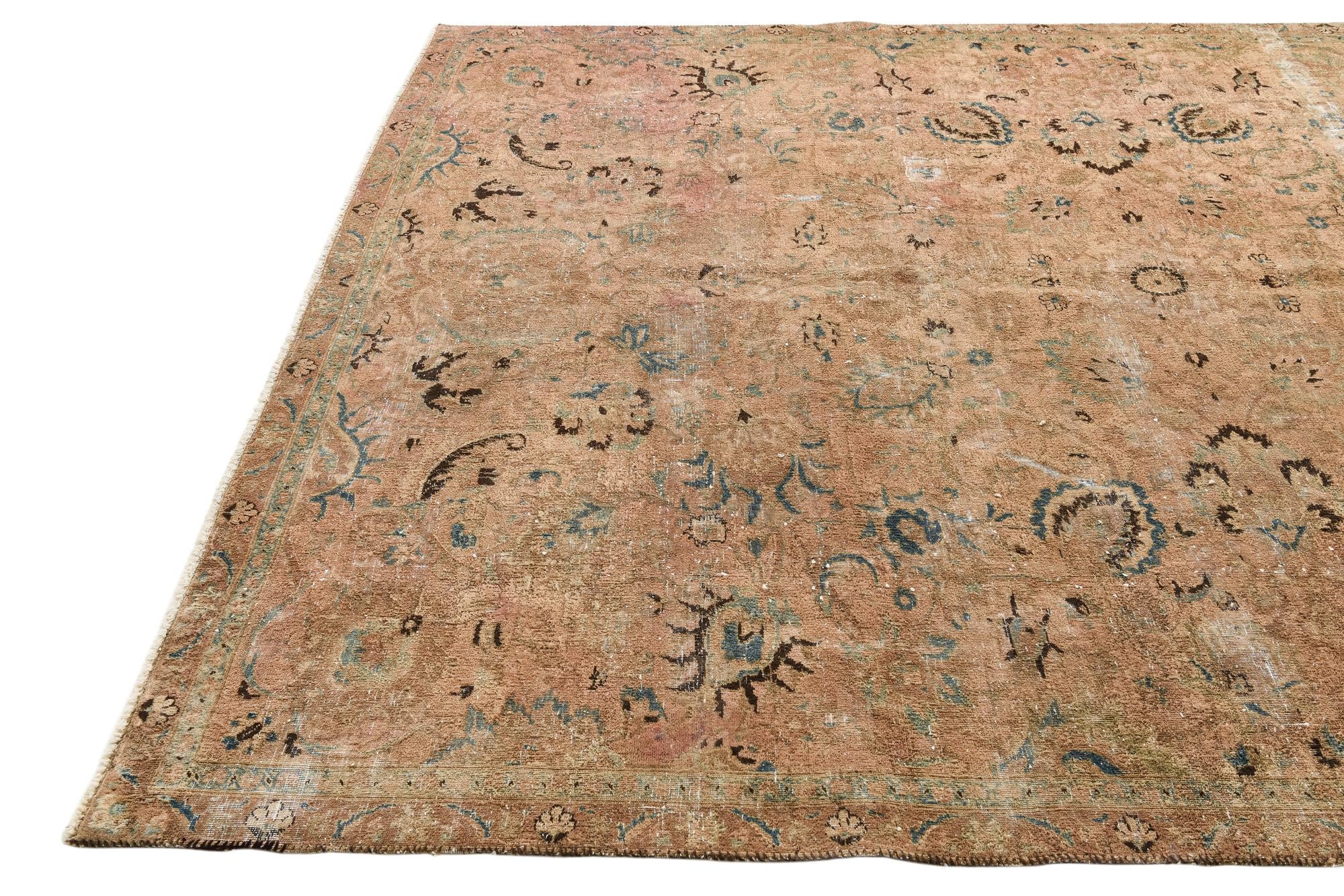 7' 5 x 10' 4 Hand Knotted Ultra Vintage Persian Wool Rug