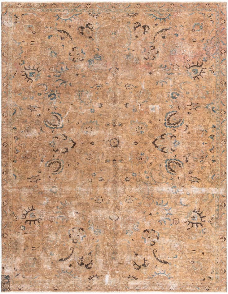 Detail image of 7' 5 x 10' 4 Hand Knotted Ultra Vintage Persian Wool Rug
