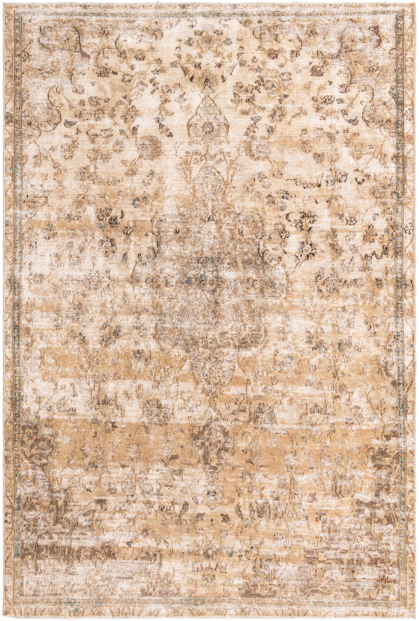 7' x 10' 1 Hand Knotted Ultra Vintage Persian Wool Rug