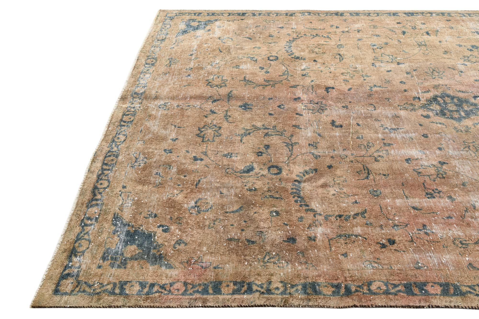 7' 1 x 10' 2 Hand Knotted Ultra Vintage Persian Wool Rug