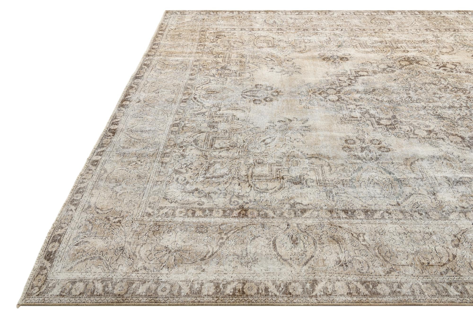 9' 6 x 13' Hand Knotted Ultra Vintage Persian Wool Rug