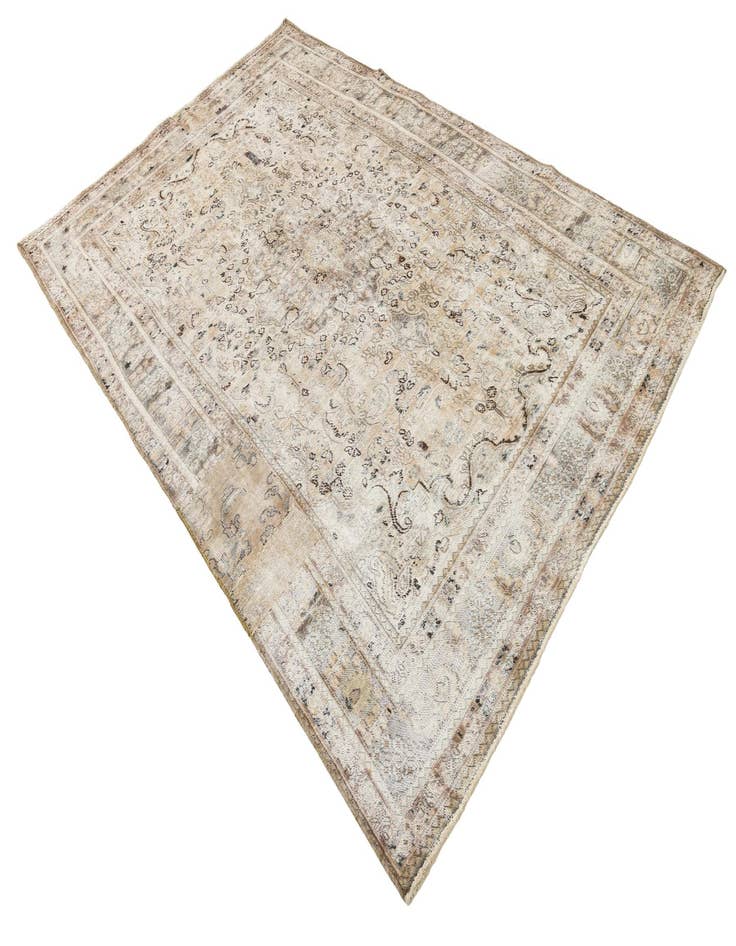 Detail image of 6' 3 x 9' 5  Hand Knotted Ultra Vintage Persian Wool Rug