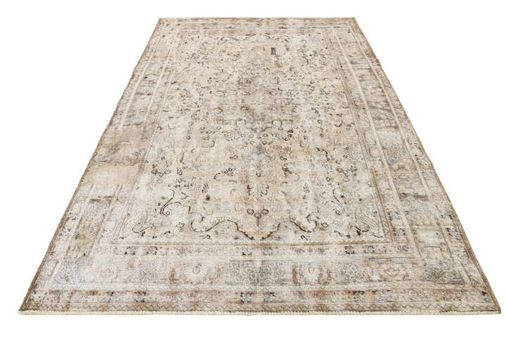 6' 3 x 9' 5 Hand Knotted Ultra Vintage Persian Wool Rug