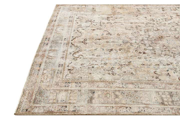 6' 3 x 9' 5 Hand Knotted Ultra Vintage Persian Wool Rug