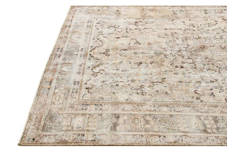Detail image of 6' 3 x 9' 5 Hand Knotted Ultra Vintage Persian Wool Rug