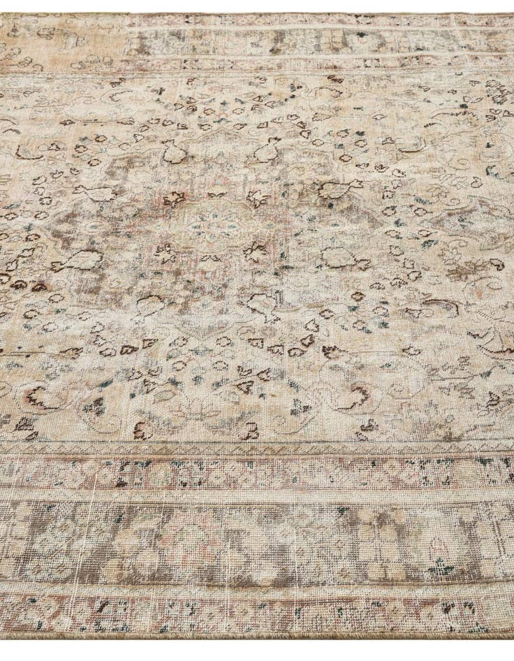 Detail image of 6' 3 x 9' 5  Hand Knotted Ultra Vintage Persian Wool Rug