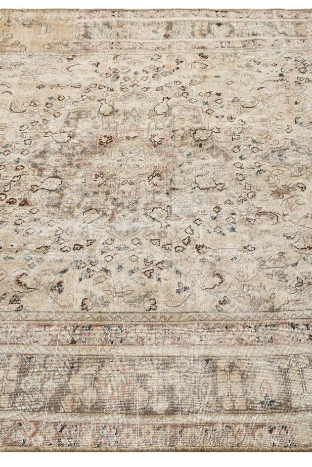 Detail image of 6' 3 x 9' 5 Hand Knotted Ultra Vintage Persian Wool Rug