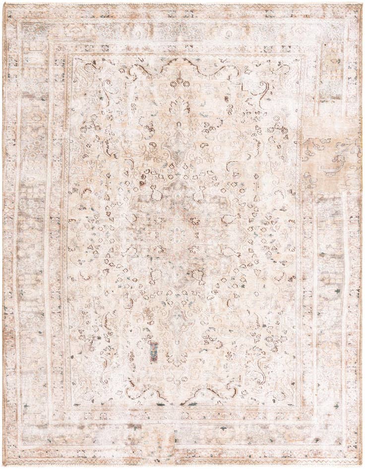 Detail image of 6' 3 x 9' 5 Hand Knotted Ultra Vintage Persian Wool Rug