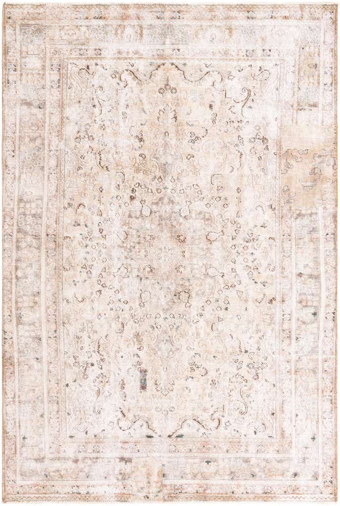 6' 3 x 9' 5 Hand Knotted Ultra Vintage Persian Wool Rug