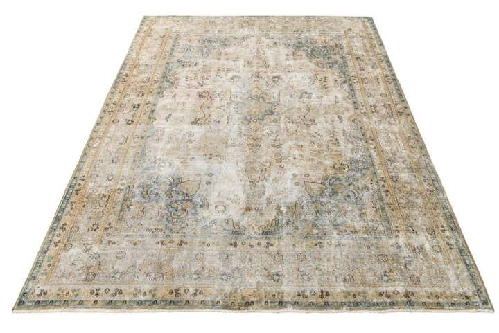9' 4 x 12' 7 Hand Knotted Ultra Vintage Persian Wool Rug