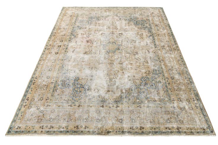 Detail image of 9' 4 x 12' 7 Hand Knotted Ultra Vintage Persian Wool Rug