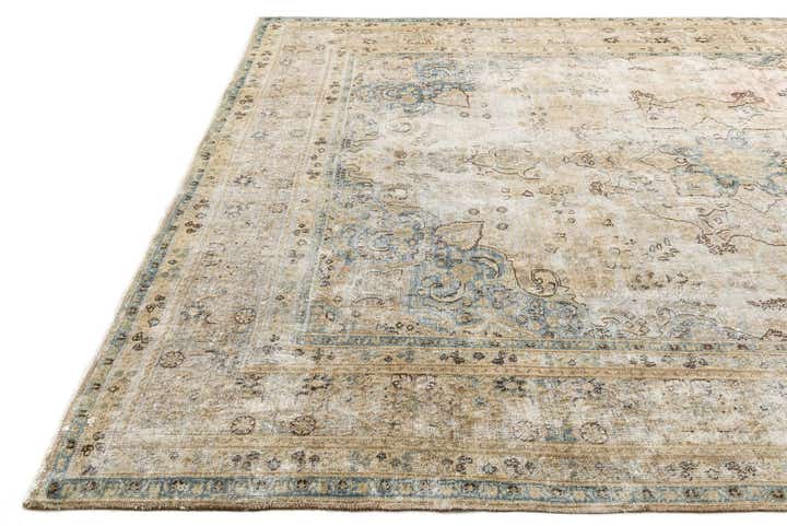 9' 4 x 12' 7 Hand Knotted Ultra Vintage Persian Wool Rug