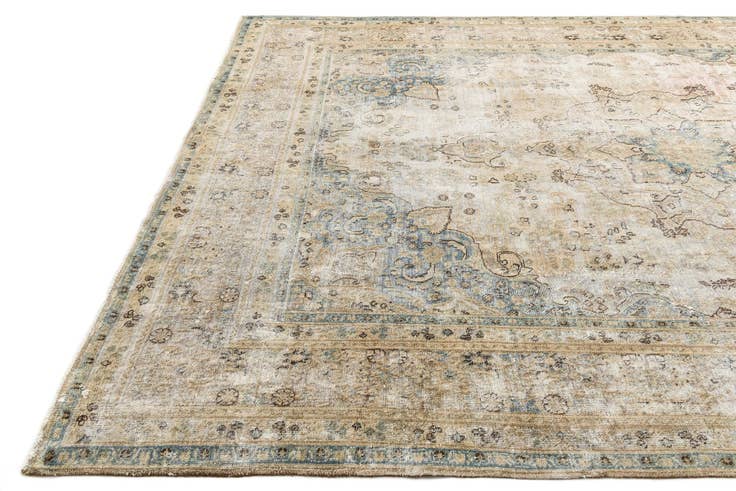 Detail image of 9' 4 x 12' 7 Hand Knotted Ultra Vintage Persian Wool Rug