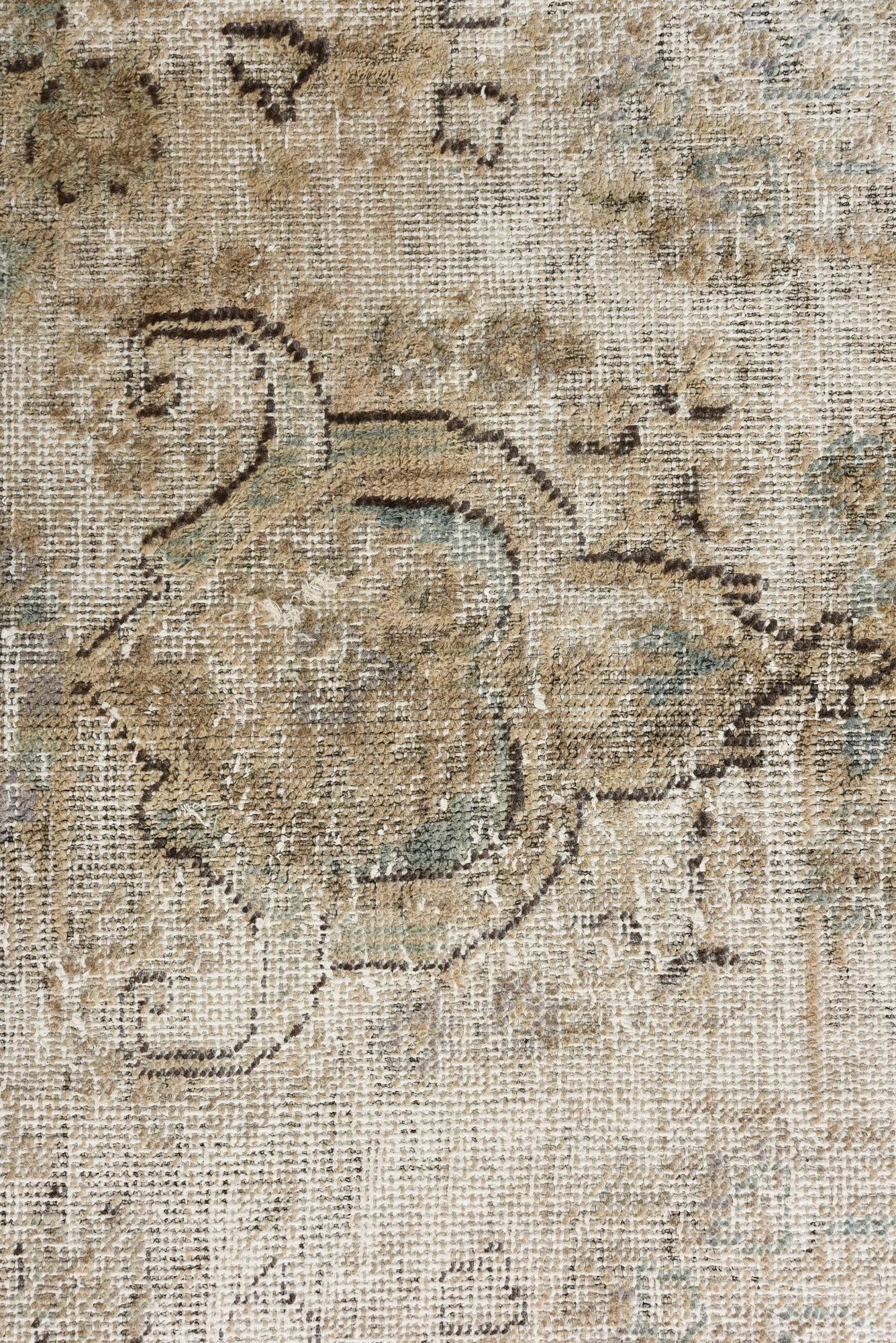 9' 4 x 12' 7 Hand Knotted Ultra Vintage Persian Wool Rug