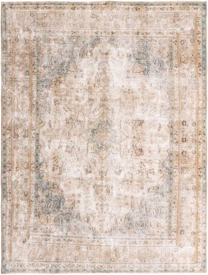 9' 4 x 12' 7 Hand Knotted Ultra Vintage Persian Wool Rug