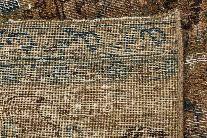 8' x 12' 8 Hand Knotted Ultra Vintage Persian Wool Rug