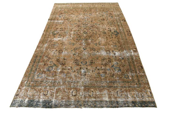 8' x 12' 8 Hand Knotted Ultra Vintage Persian Wool Rug