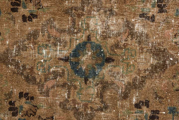 8' x 12' 8 Hand Knotted Ultra Vintage Persian Wool Rug