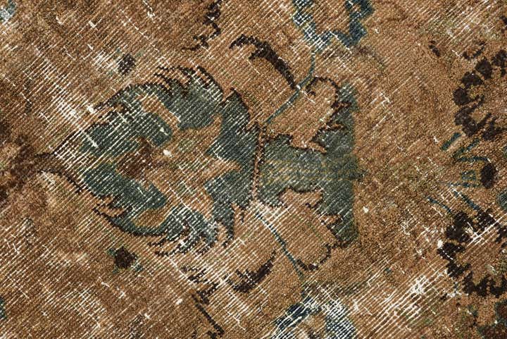 8' x 12' 8 Hand Knotted Ultra Vintage Persian Wool Rug