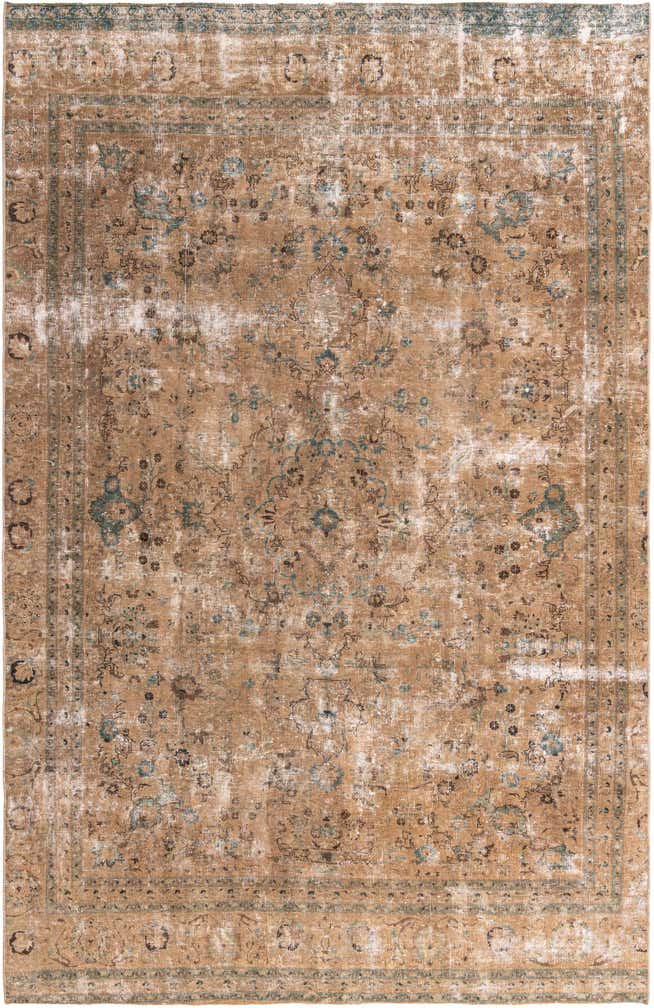 8' x 12' 8 Hand Knotted Ultra Vintage Persian Wool Rug