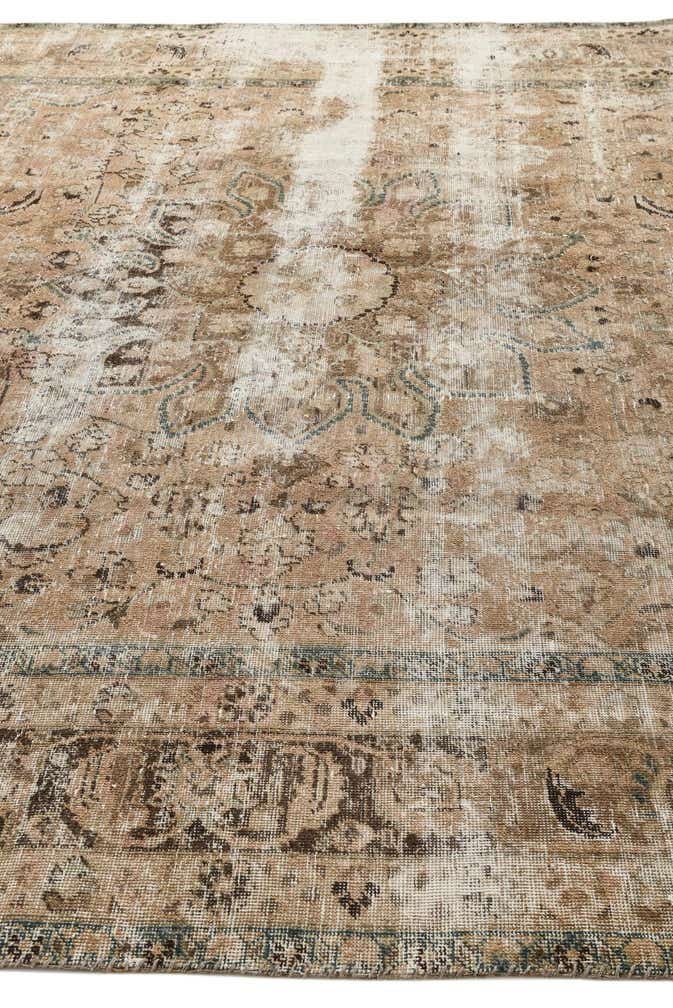 9' x 12' 3 Hand Knotted Ultra Vintage Persian Wool Rug