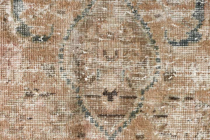 9' x 12' 3 Hand Knotted Ultra Vintage Persian Wool Rug