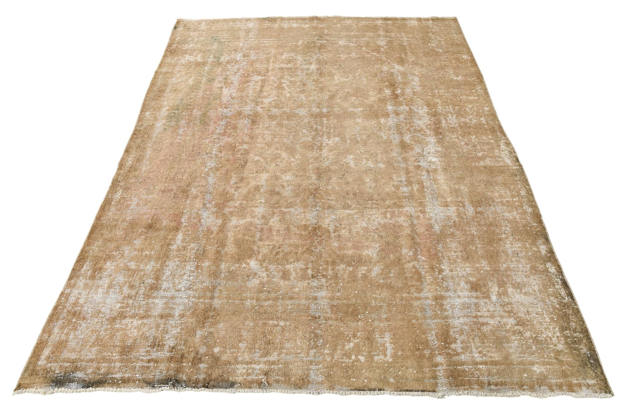 9' 6 x 12' 10 Hand Knotted Ultra Vintage Persian Wool Rug
