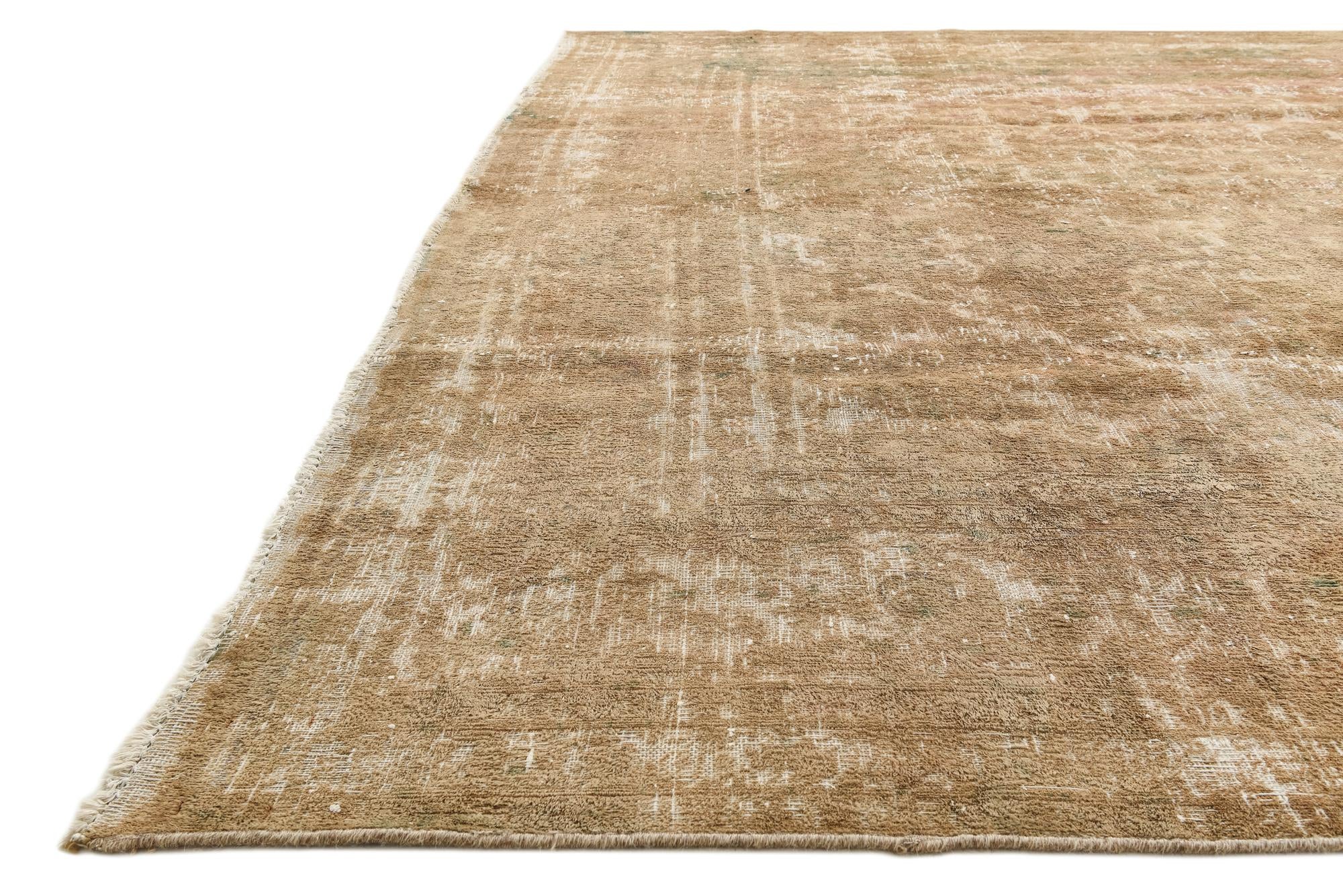 9' 6 x 12' 10 Hand Knotted Ultra Vintage Persian Wool Rug