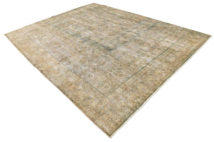 Detail image of 9' 5 x 12' 1 Hand Knotted Ultra Vintage Persian Wool Rug